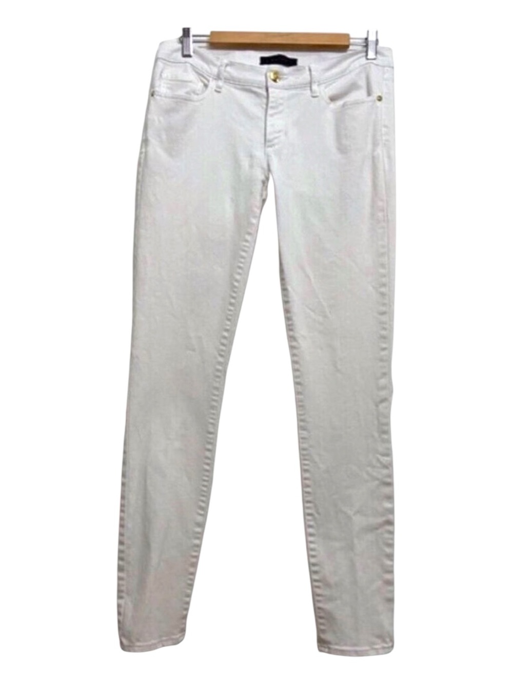 JUICY Couture white jeans medium rise skinny stretchy denim size 30